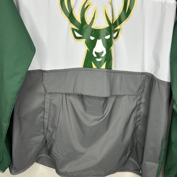 NWT Fanatics Milwaukee Bucks Anorak Flagrant Foul Hoodie Half Zip Jacket Size L - Picture 4 of 12